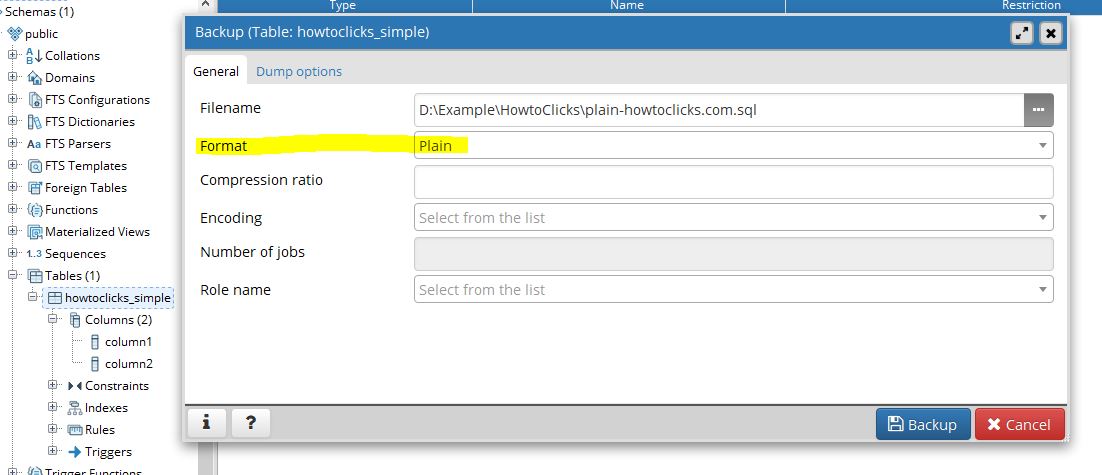 การ Backup Table เป็นคำสั่ง SQL ใน pgAdmin [DatabasePostgreSQL]